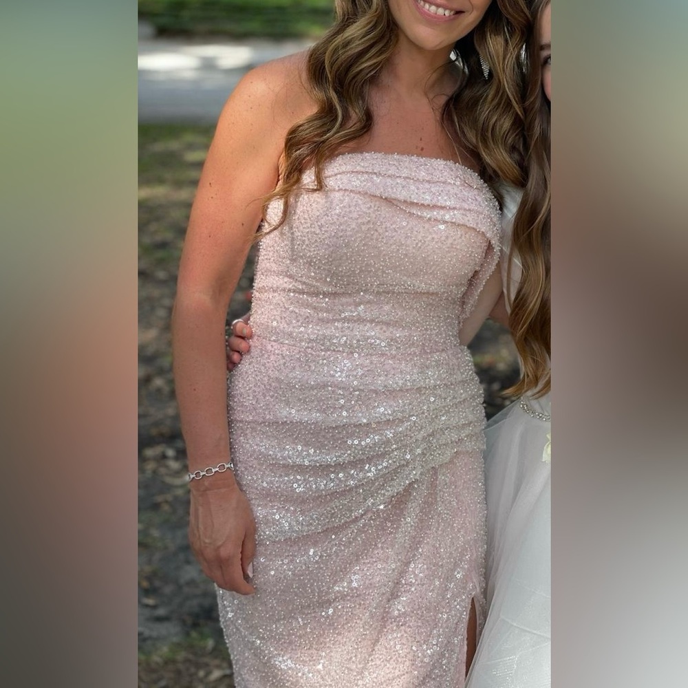 Glamorous soft pink gown